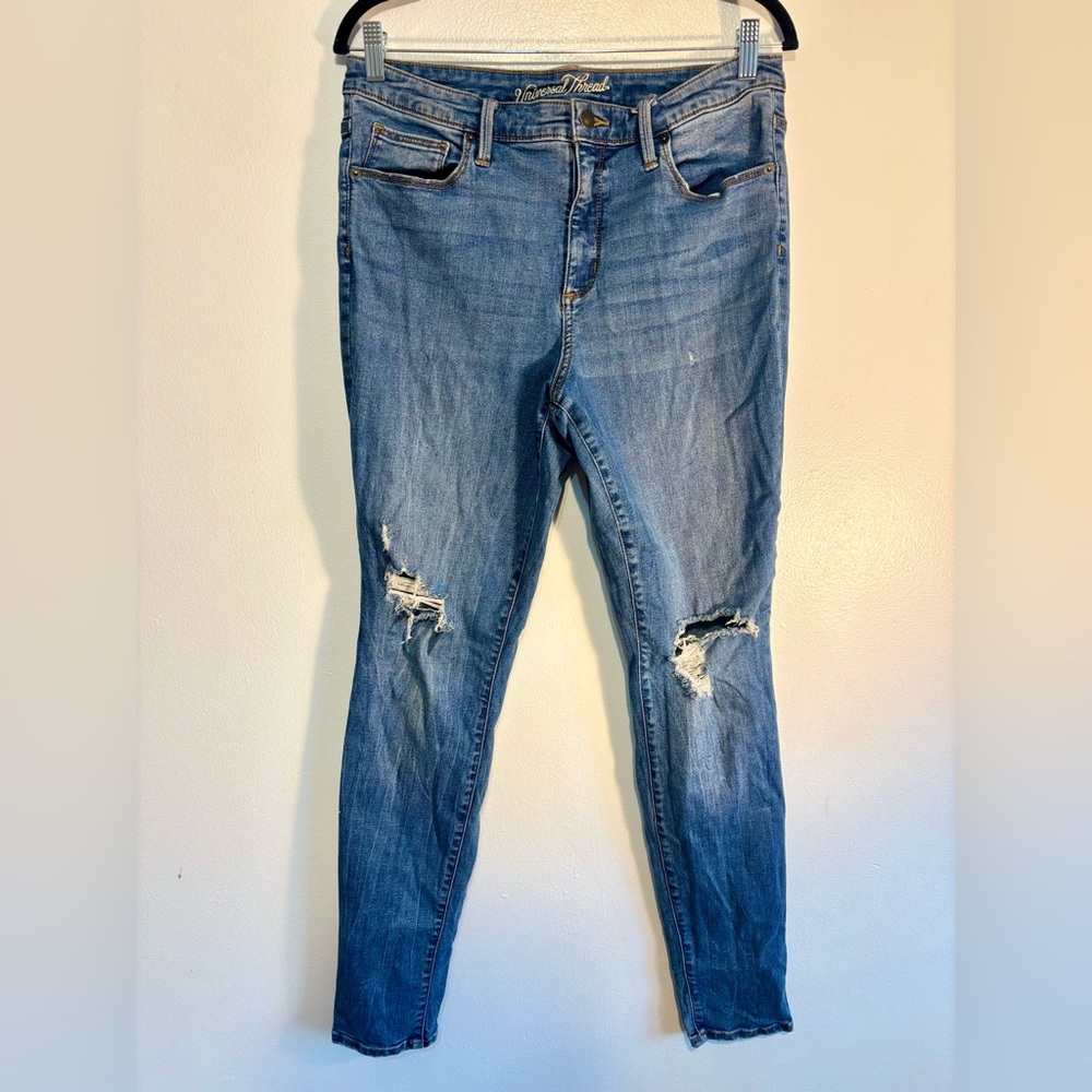 Universal Thread Blue Distressed Skinny Jeans